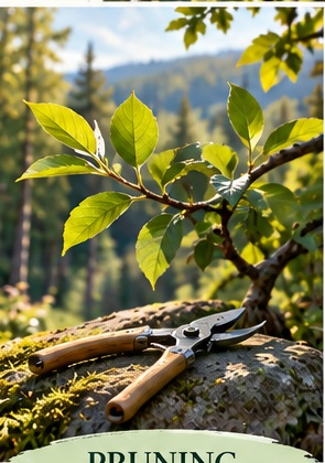 Natural pruning and new growth in a woodland setting