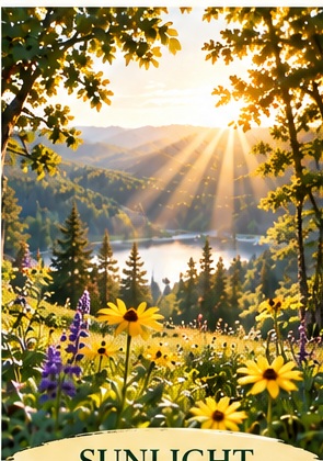 Sunlight filtering through Riverwoods Forest